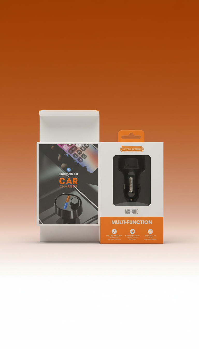 ⚡ MICRO SPEED MS-400 Multi-Function Smart Car Charger & FM Transmitter - Image 7