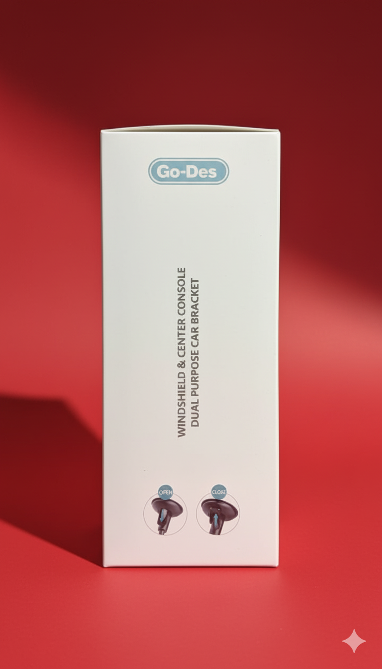 Go-Des GD-HD761: Windshield & Center Console Dual Purpose Magnetic Car Holder - Image 2