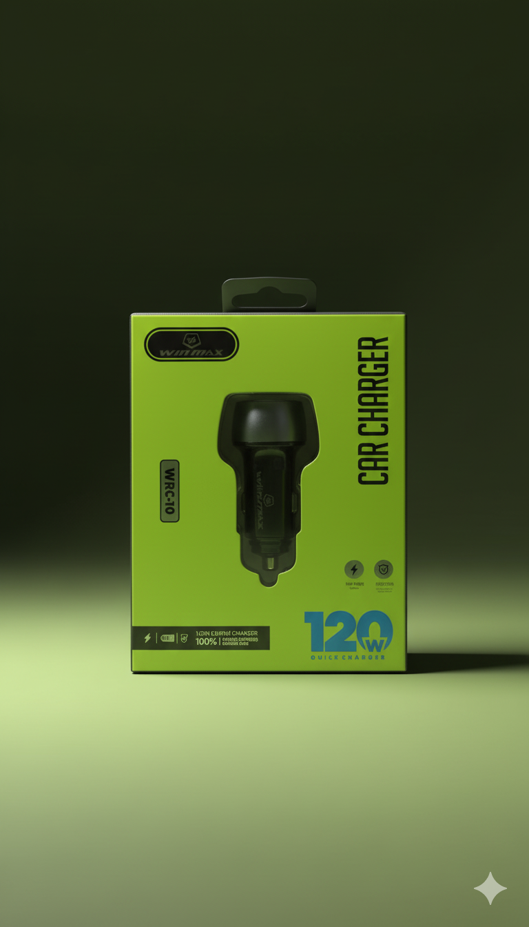 Winmax WRC-10 120W High-Speed Car Charger with QC 3.0 & Super Fast Charge - Image 3