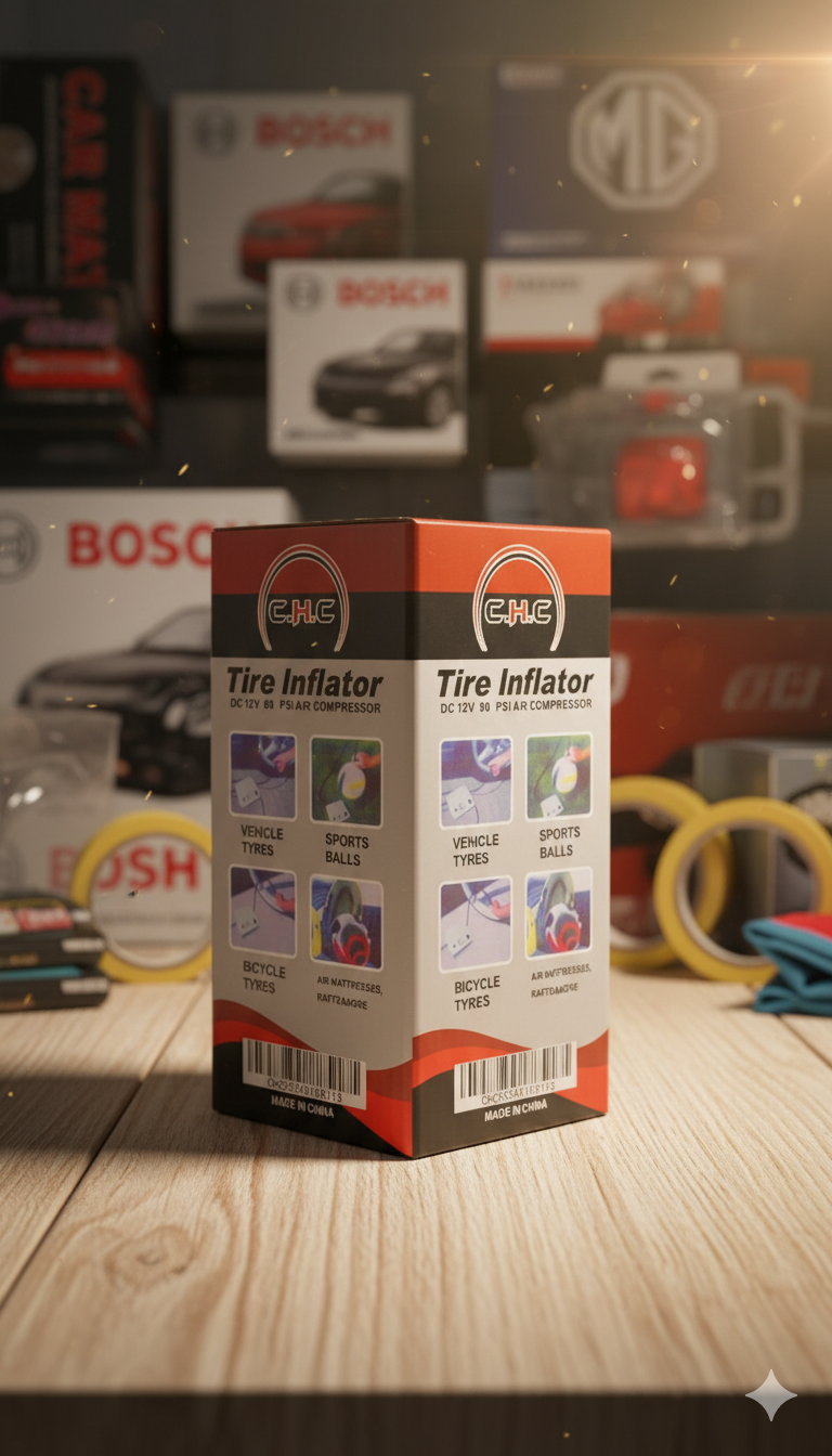 C.H.C Portable 12V Air Compressor & Tire Inflator | 80 PSI - Image 5