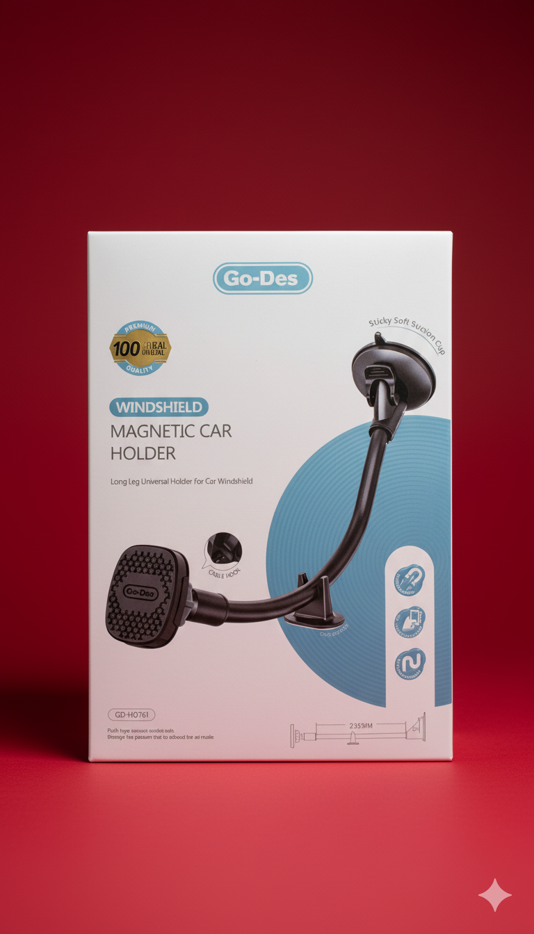 Go-Des GD-HD761: Windshield & Center Console Dual Purpose Magnetic Car Holder