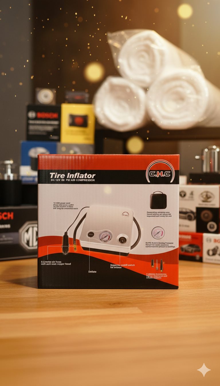 C.H.C Portable 12V Air Compressor & Tire Inflator | 80 PSI