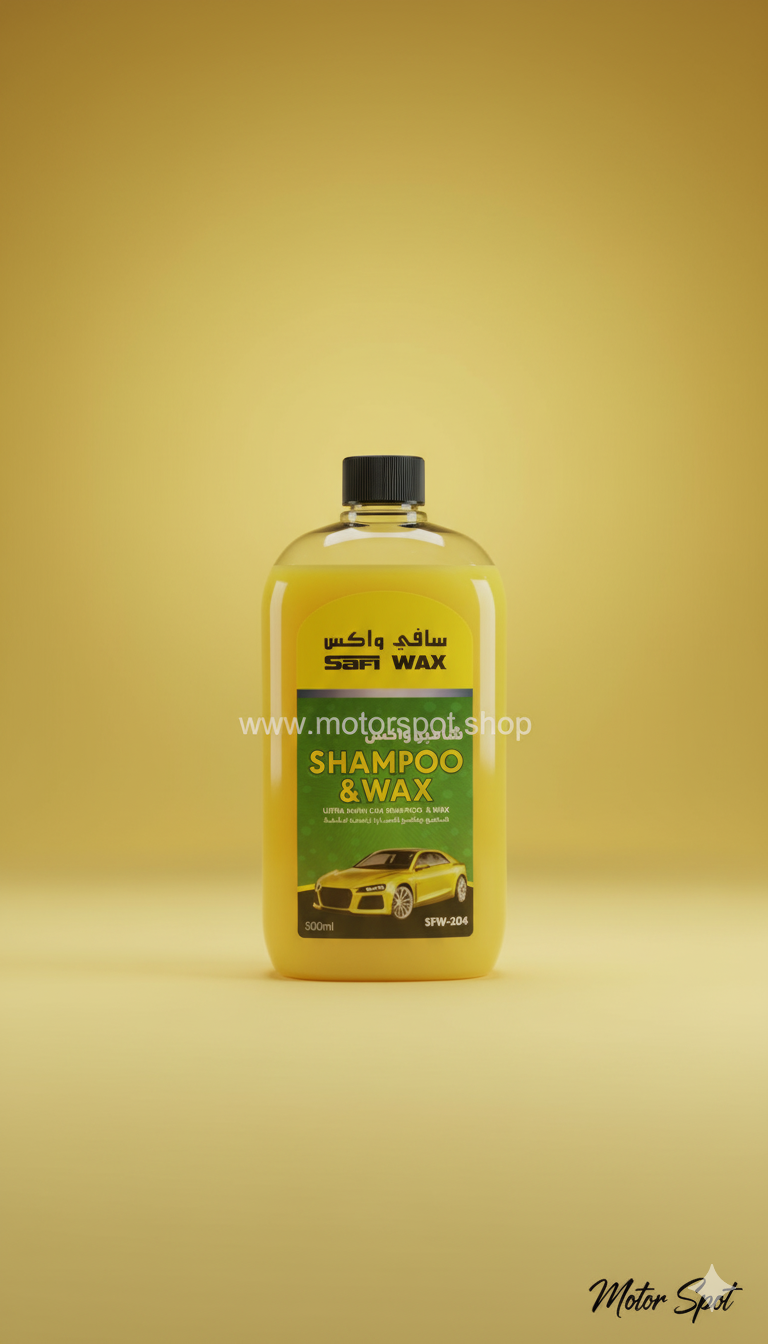 SAFI WAX Ultra Shine Car Shampoo & Wax (SFW-204) – 500ml YELLOW