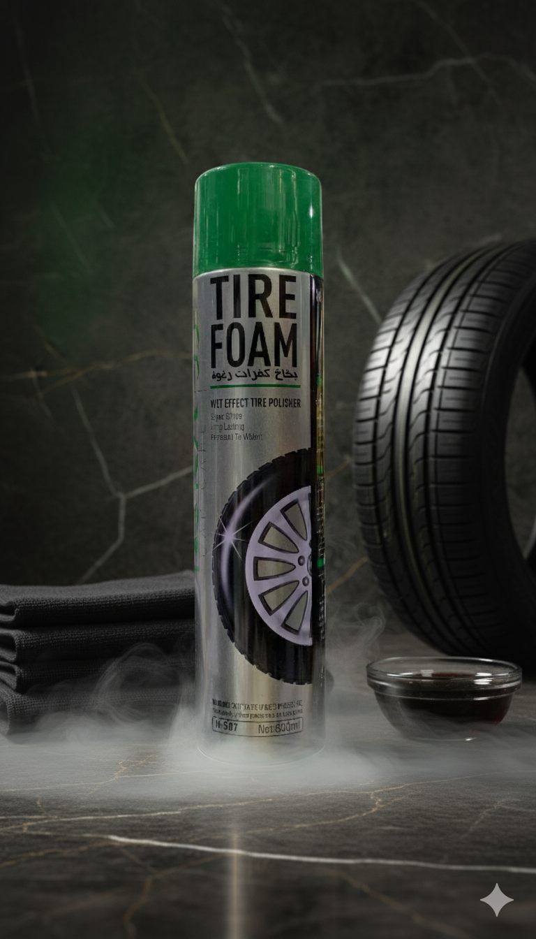 Tire Foam: Wet Effect Tire Polisher