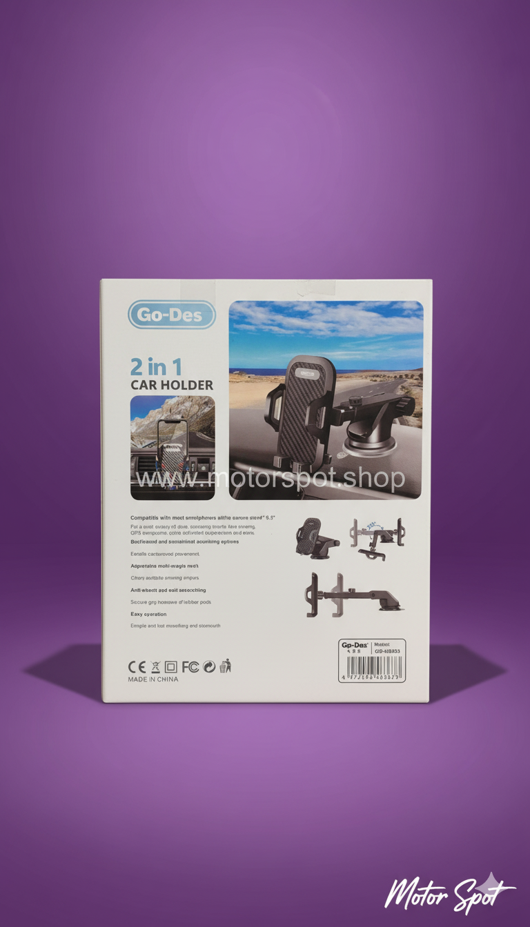 Go-Des 2 in 1 Shockproof Car Holder (Model: GD-HD693) - Image 5