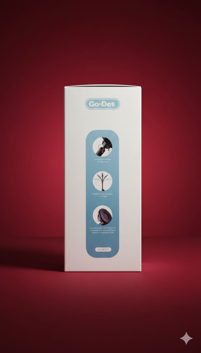 Go-Des GD-HD761: Windshield & Center Console Dual Purpose Magnetic Car Holder - Image 5