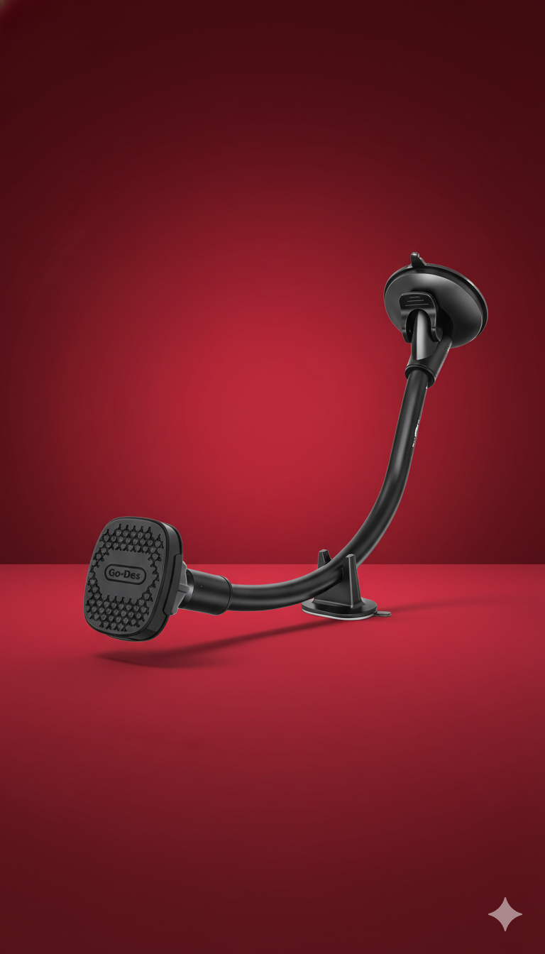 Go-Des GD-HD761: Windshield & Center Console Dual Purpose Magnetic Car Holder - Image 4