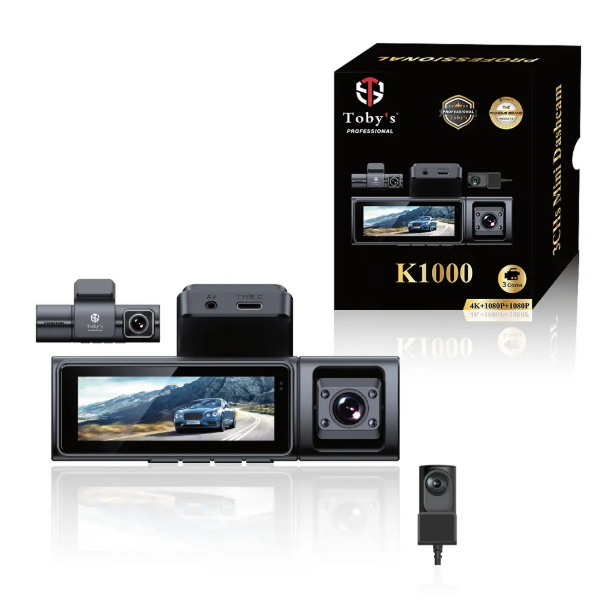 K1000 3CHs 4K Mini Dashcam Triple Camera - Image 6