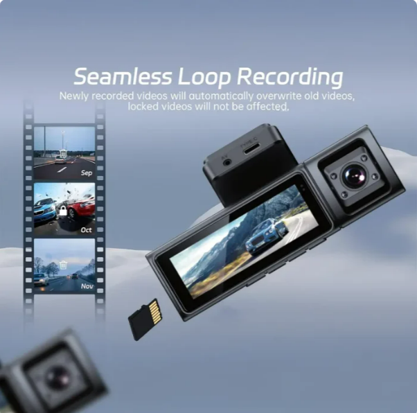 K1000 3CHs 4K Mini Dashcam Triple Camera - Image 4